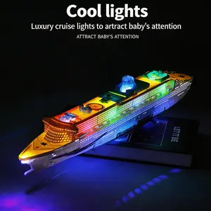 Dreamy Lighted Boat - Multi-directional Electric Toy Car, Automatically Avoid Obstacles, Realistic Design, Large Size Easter Gifts & Birthday Gifts
