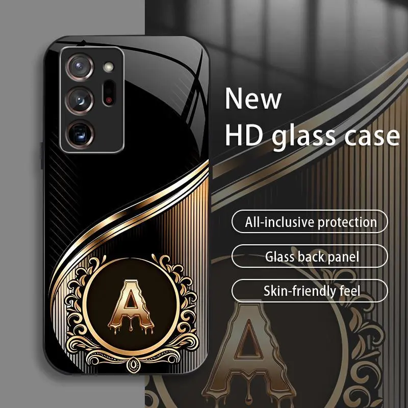 Brand New Personalized Acrylic Smartphone Casing for Galaxy Note20 Ultra 5G - Custom Letters, Ultra-Slim, Drop-Resistant, Scratch-Proof, Light Luxury Business Style, Premium Acrylic, Trendy, Stylish 996 - Cellphone Protection Accessories