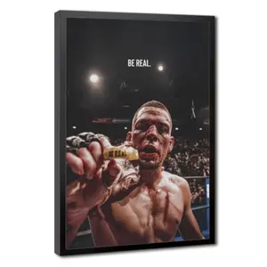 Nate Diaz UFC Fighter MMA Poster |   Home Decor |   Room Decor |   Vintage Print |   High-Quality Print |   UFC Fighter Nate Diaz, Conor McGregor,you can choose to buy just the poster or with a black frame; the prices differ. Art Wall Decoration Artistic