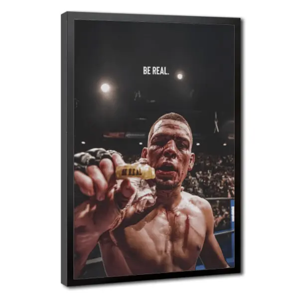 Nate Diaz UFC Fighter MMA Poster |   Home Decor |   Room Decor |   Vintage Print |   High-Quality Print |   UFC Fighter Nate Diaz, Conor McGregor,you can choose to buy just the poster or with a black frame; the prices differ. Art Wall Decoration Artistic