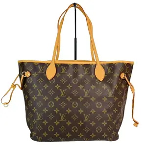Pre-owned Louis Vuitton Leather Tote Bags MM Neverfull Monogram Canvas Tote Bag