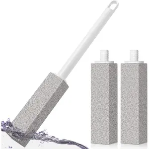 Pumice Stone Toilet Bowl Cleaning - Pumice Sticks with Long Handle, Ideal for Removing Hard Water Rings and Stains,  and Scratch-Resistant-3Pack