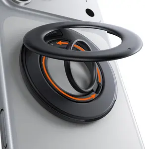 TORRAS 2025 Flagship Magnetic Phone Grip Ring Holder Kickstand [2-Sided Magnetic] [360 Rotation] Fit for MagSafe Accessories for iPhone 17 16 15 14 13 12 11 Samsung, Google, Black
