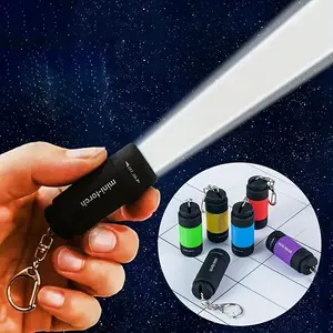 Mini Super Bright USB Rechargeable Portable Flashlight Keychain Camping Outdoor Products