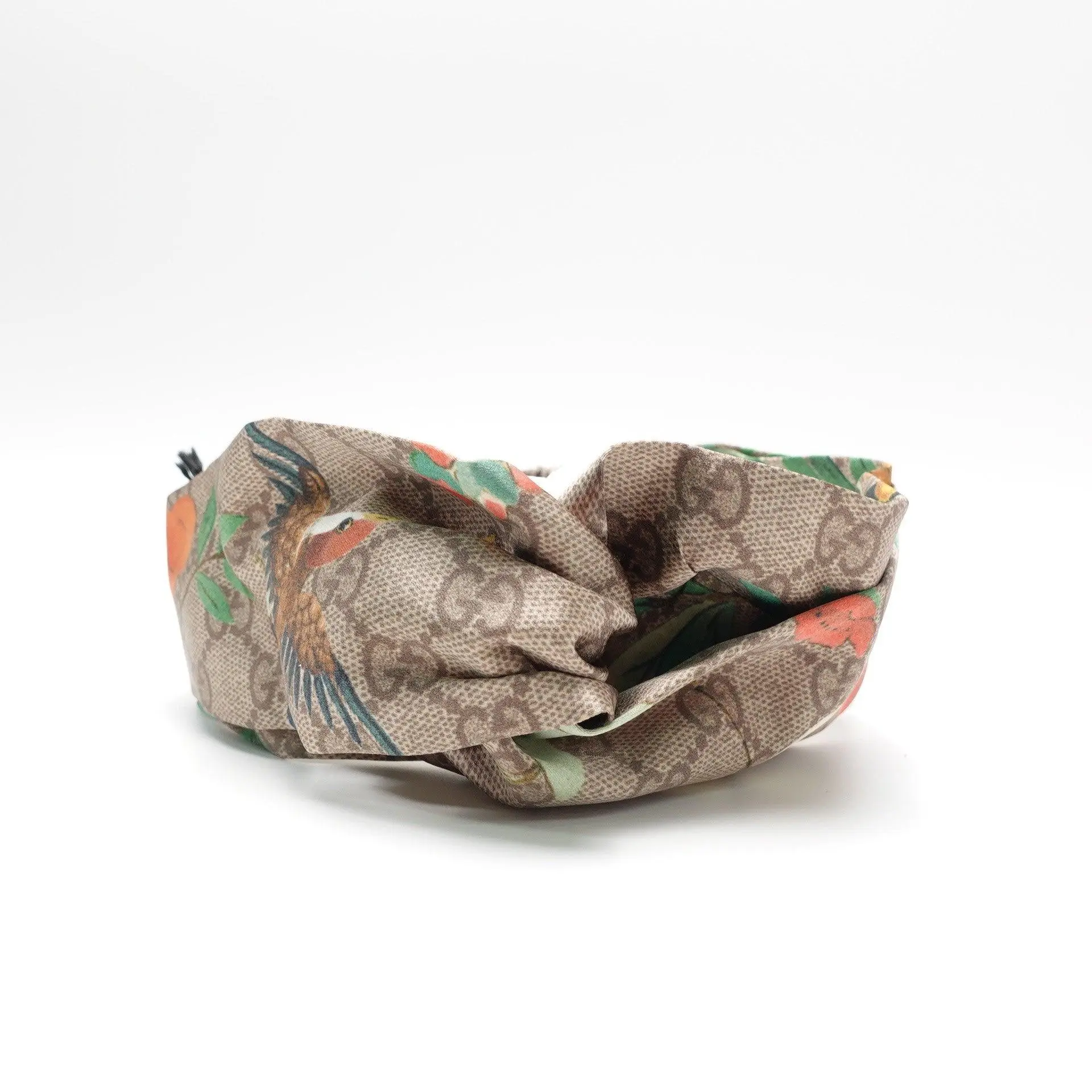 Pre-owned GUCCI Beige GG Flora Silk Headband T10464415