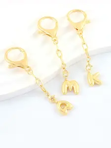 Bubble Initial Paperclip Chain Pendant Keychain, Simple Fashion Keychain, Suitable for Bag Key Accessories