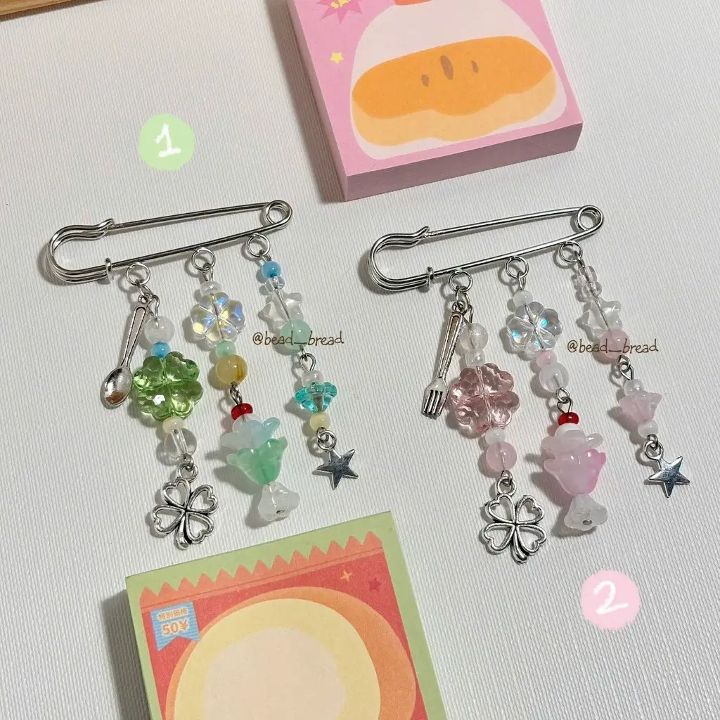 [NEW] Blooming Pins  Beaded Safety Pins | Bag & Clothing Accessories - Cute Gift