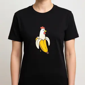 Chicken Banana Funny Graphic Tee, Cute T-Shirt, Unisex, Comfortable, All‑Season Wear