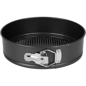 9 Inch Nonstick Springform Pan - Cheesecake Pan with Removable Bottom, Round Baking Mold for Cheesecake, Pie, Desserts & More - Baking Bakeware Accessory, Matte Black