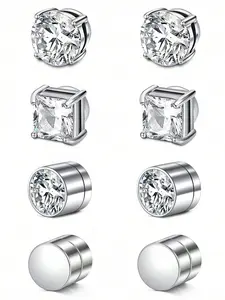 Modesty Magnetic Earrings, Fashionable Stud Earrings for Men & Women, Fake Earrings, Clip on Earrings for Men, Fake Earings, Body Jewelry for Party, Hijabs, Daily Decor