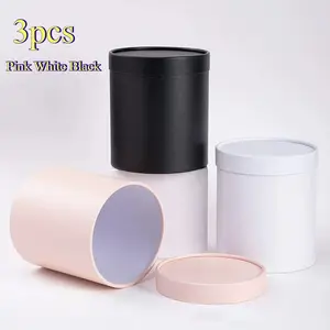 3Pcs Handheld Bouquet Round Box Embrace Bucket Bouquet Round Box, Multi-Functional Flower Bouquet Holder, Great for Weddings, Birthdays, Anniversaries, Holidays - Perfect for Valentine's Day, Christmas, New Year Crafts Gift Box Design