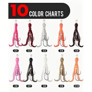 2026 New 8 Package New type super strong retractable light emitting squid propeller with a floating fishing bait at the tail a floating elastic ball and a rotating fish bait Suitable for catching bass trout in both freshwater and saltwater fishing