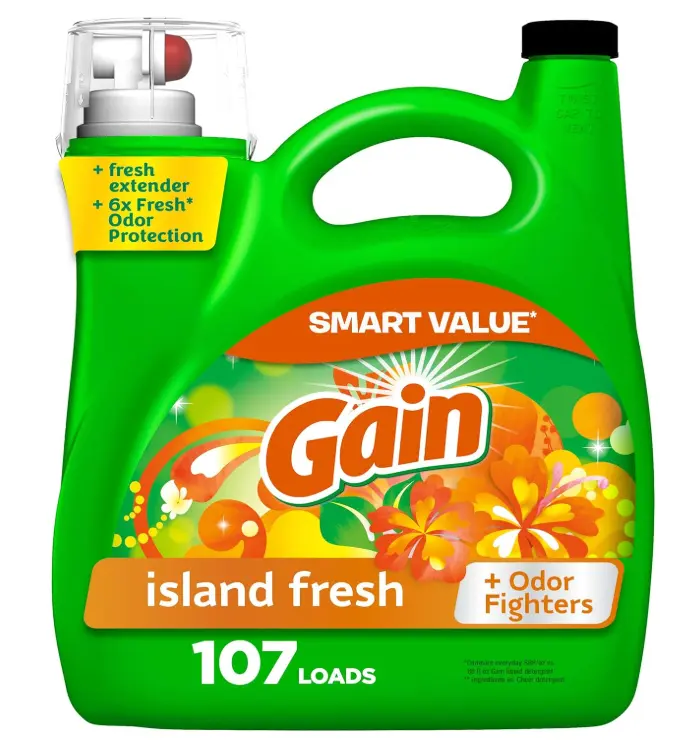 Aroma Boost Liquid Laundry Detergent, Island Fresh Scent, 107 Loads, 154 fl oz, HE Compatible