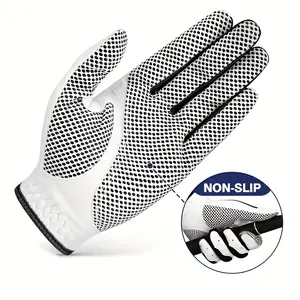 Golf gloves for men, made of super-fiber fabric, breathable, suitable for women, high elasticity, anti-slip, wear-resistant, single piece, suitable for both left and right hands, club fitness gloves