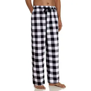 Gentle Mens Heavyweight Flannel Plaid Pajama Pants 100% Cotton Sleep Lounge Pant Loungewear Menswear