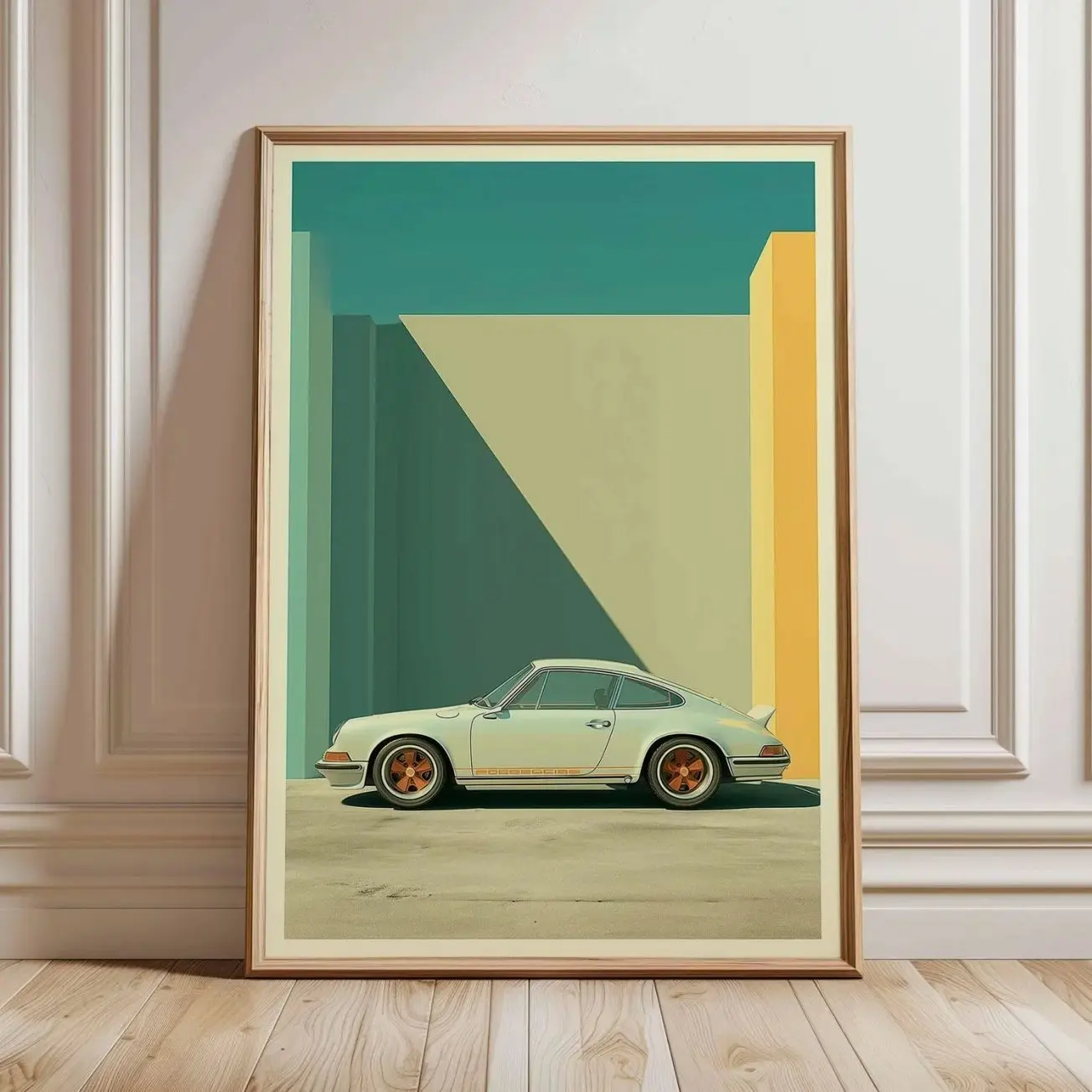 Vintage Sports Car Wall Art Minimalist Automotive Poster Classic Car Print V
