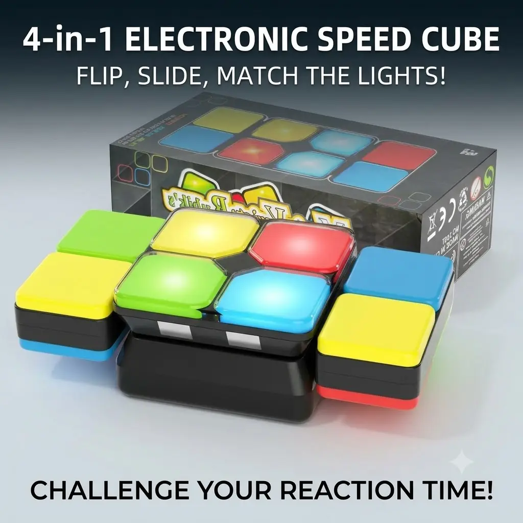 LED Light Cube - Parent-Child Interaction STEM Educational Stress Relief Toy for Family Game Night & Holiday Gifting