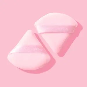 Beauty Creations Velvet Triangle Puff Puff Set - Reusable Sponges & Applicators, 10g, Pink, Easy to Clean, Hand Wash, Multi-Pack