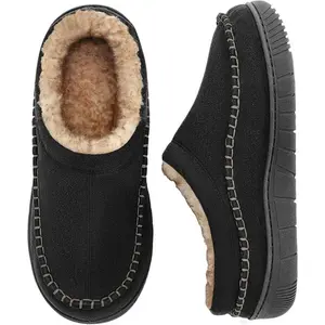 Mens Slippers Indoor Outdoor Memory Foam Warm Fuzzy Fluffy Comfy House Shoes Anti-Slip Moccasin Slippers(Sheets)