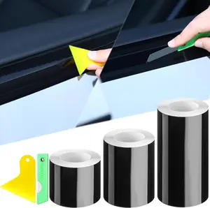 Marsui  Rolls  ft Vinyl Wrap for Car, Automotive Door Entry Guard Reflective Car Sill Adhesive Tape Protector for Chrome Delete Door Edge( inx.ft, .inx.ft,  inx.ft,Vinyl)