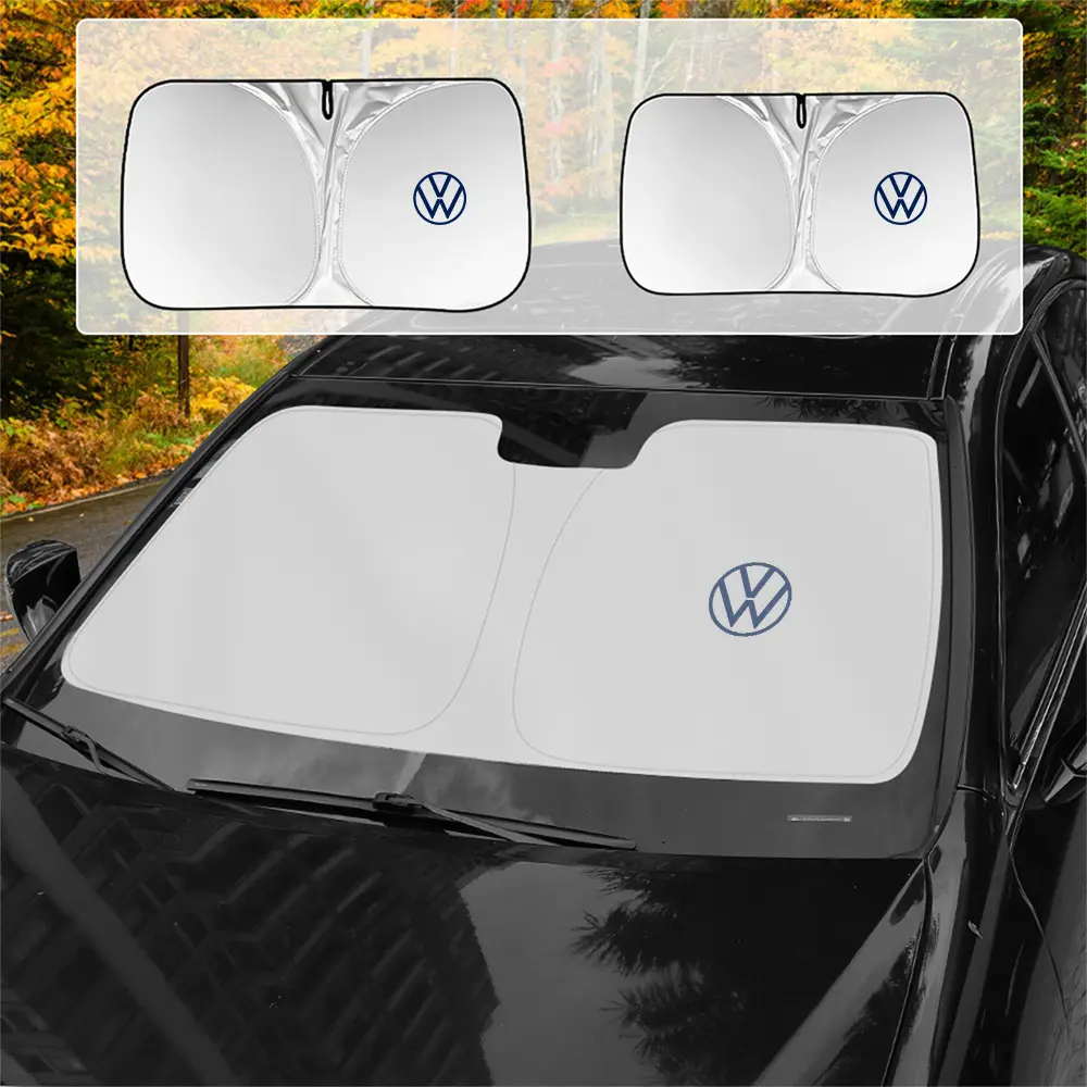 1Pc Car Front Window Sunshade Shield Folding Windshield UV Block Cover, Sun Shades For Car Windows, For Volkswagen VW Golf Polo Beetle Passat Jetta Tiguan Touran Car Accessories UV Protective Sunshade