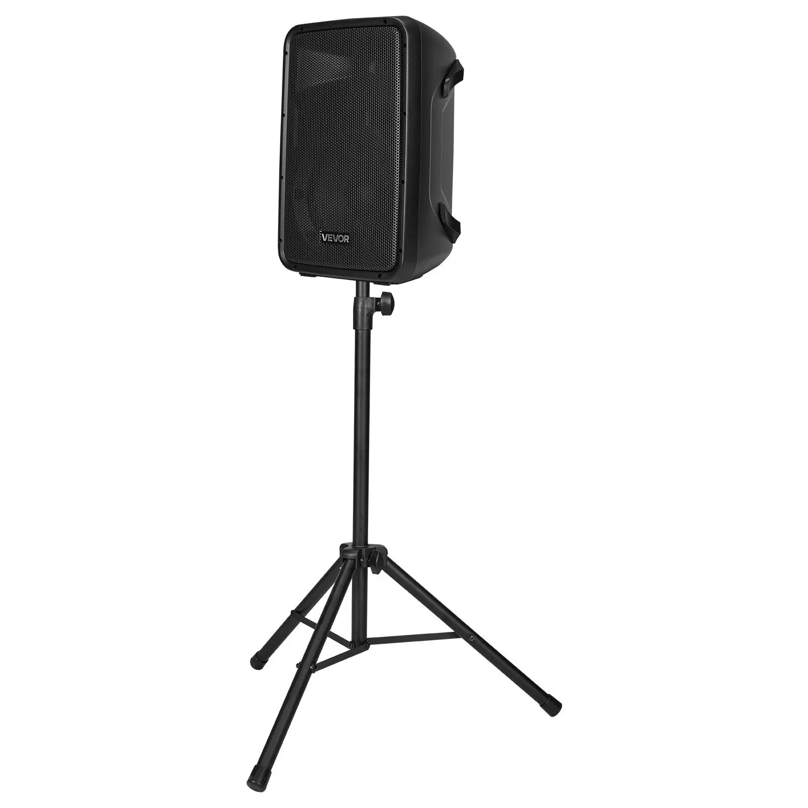 Portable 300W PA System with 2 x 8-in Speakers, Plug-In Audio Mixer, Wireless Bluetooth, and Mic for DJ Parties