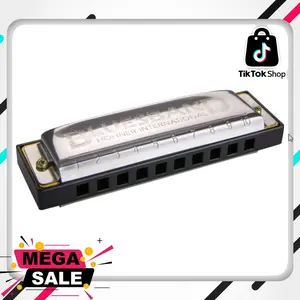 HOHNER Blues Band Harmonica, Key of C, Chrome (1501BX)