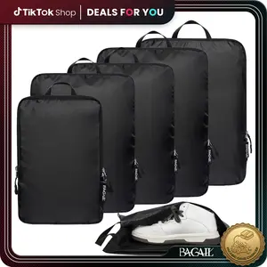 BAGAIL 6 Set Ultralight Compression Packing Cubes Packing Organizer for Travel Accessories Luggage Suitcase Backpack
