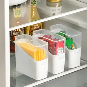 Transparent Dustproof Storage Box with Lid, Desktop & Fridge Organizer, Tea Bag Tea Leaf Classification Storage Container