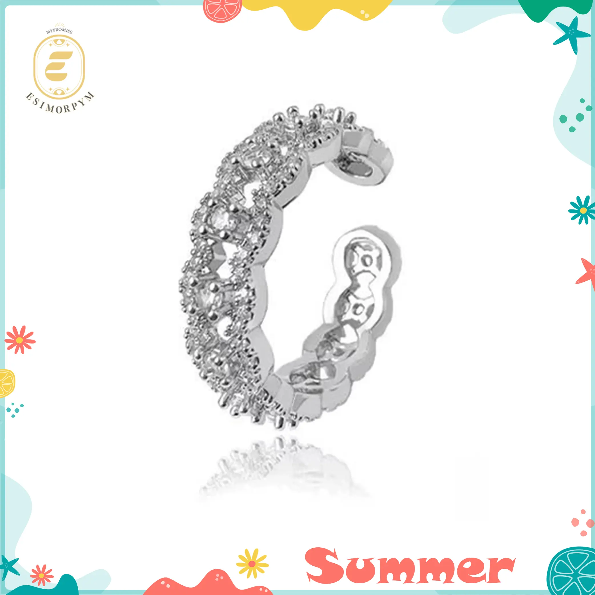Vintage Lace Pavé Openwork Ring Adjustable Open Band Ring Wedding Engagement Anniversary Valentine's Day Birthday Gift Daily Wear men woman gift fashion jewelry