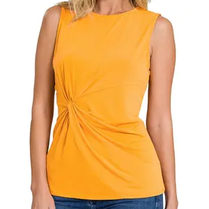 Knot Front Sleeveless Top