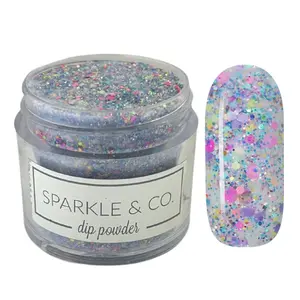 Sparkle & Co dp. 215 Balloon Skies Mini Dip Powder For Nails - 1 Jar Lasts 5-7 Manis