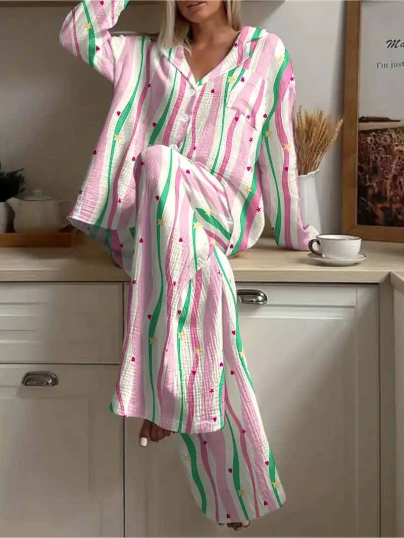 knee length dresses for ladies 2 Pcs Satin Women's Nightgown Robe V-Neck Sleepwear Set main image 0