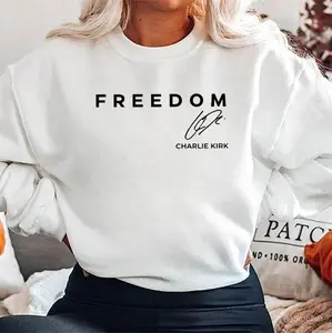 [ UNISEX SHIRT ] Charlie Kirk Freedom Sweatshirt, Tribute Memorial Pullover, American Hero Signature Shirt, Patriotic Activism Apparel, Unisex Streetwear, Political Freedom Graphic Sweater for Men and Women, Trending - TShirt, Sweatshirt