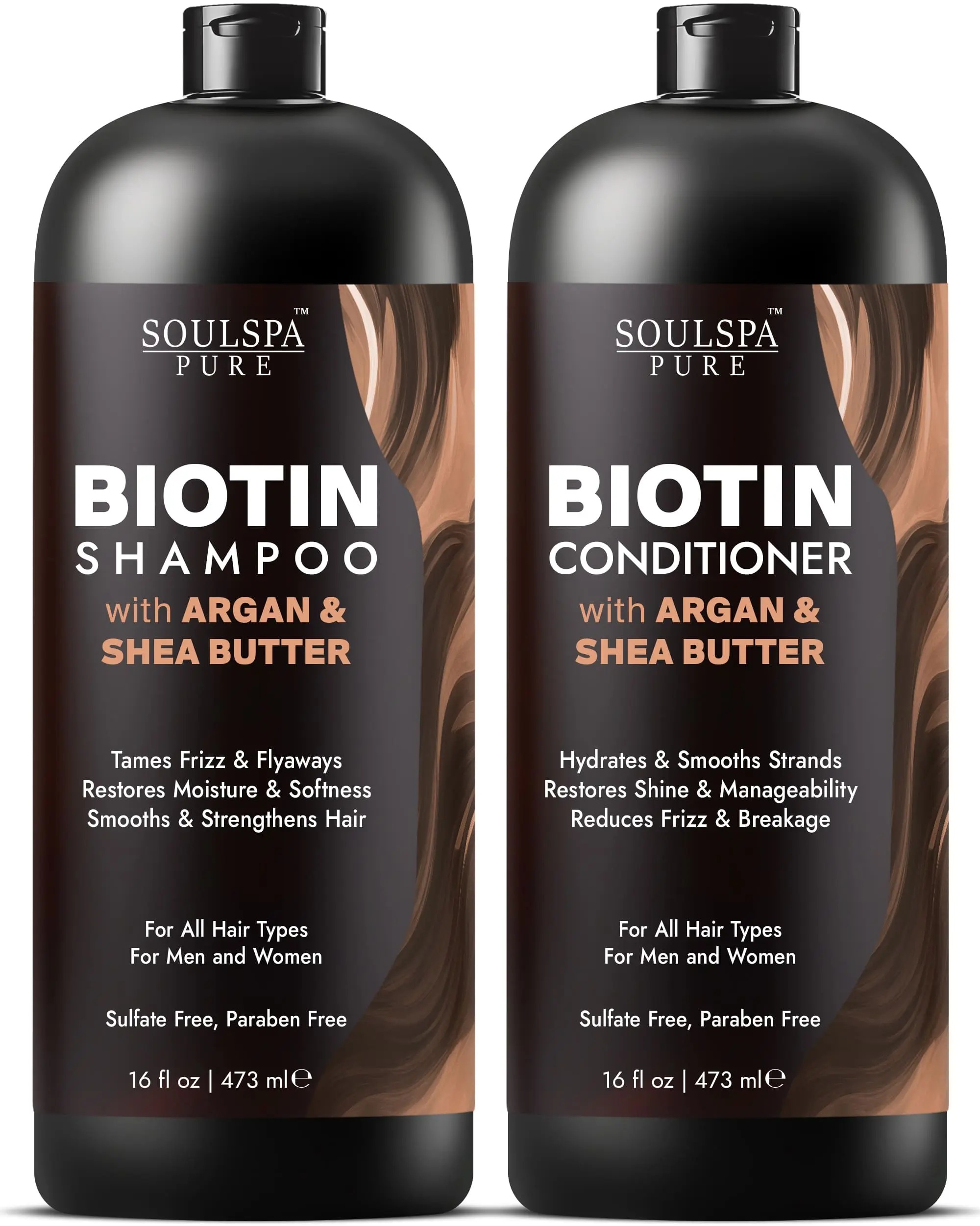 Biotin Shampoo & Conditioner Set with Argan Oil & Shea Butter Biotin Shampoo & Conditioner Set with Argan Oil & Shea Butter