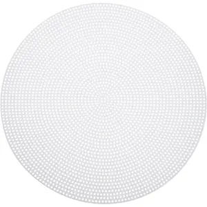 5pcs 9" Plastic Mesh Canvas Sheet 13 Count Round Needlepoint Blank Canvas for Embroidery Knit Crochet Acrylic Yarn Crafting White