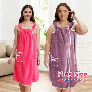 Bowknot Bath Skirt for Women - Elastic Band Bath Wrap, Two Sizes Optional Soft Bathwear for Daily Shower Spa