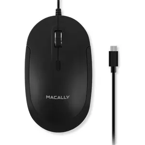 Macally Wired USB C Mouse for Mac and PC - Slim, Quiet, and Reliable - 4 DPI Mode Type C for Laptop, Macbook Pro/Air, Imac - Wired Mice USBC