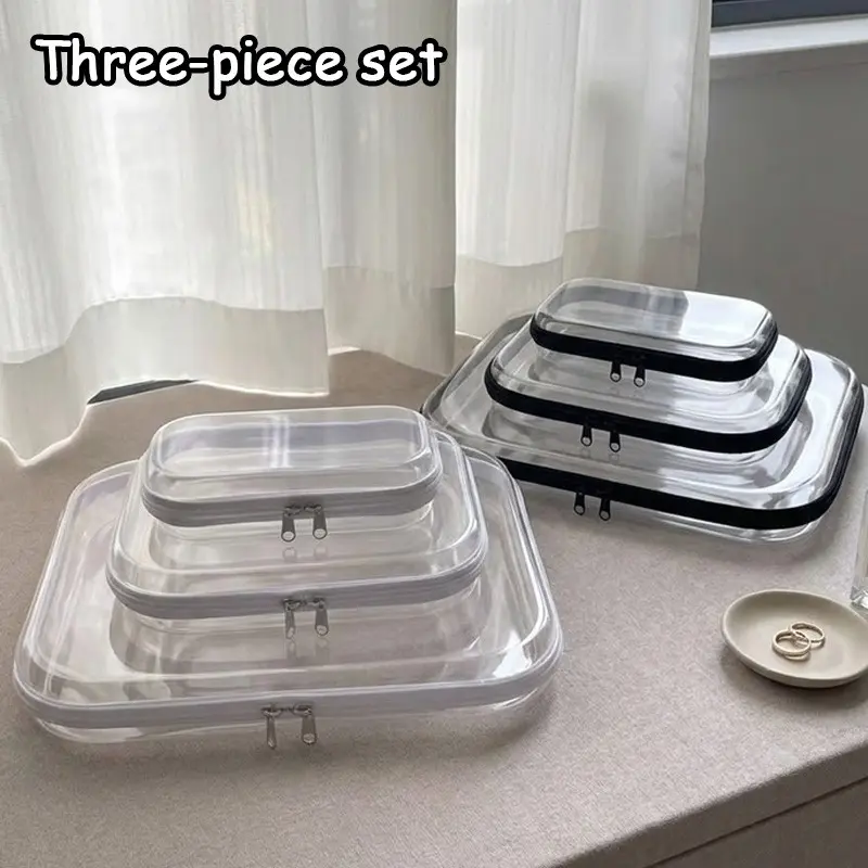 ✈️ TSA Approved Travel Hack | 3 Piece Clear Toiletry Bag Set | Transparent Carry On Liquid Pouch, Travel Toiletry Organizer, Travel Essentials