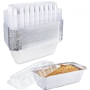 Disposable Bread Pans With Lids Bakeware Set,Aluminum Foil Loaf Pans, Perfect for Baking, Storing, Freezing Food or Take-out