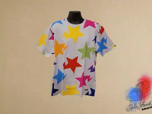 Bape Sta Pattern Multi Color Star Tee