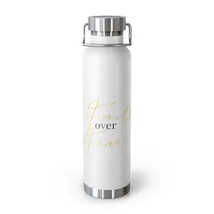 Faith Over Fear -  Copper Vacuum Insulated Bottle, 22oz