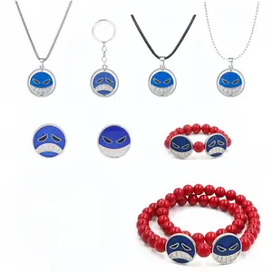 One Piece Ace Inspired Necklace-20-Inch StainlessSteel Design, 3mm Thickness, No TarnishingResistance, Featuring Character Ace222