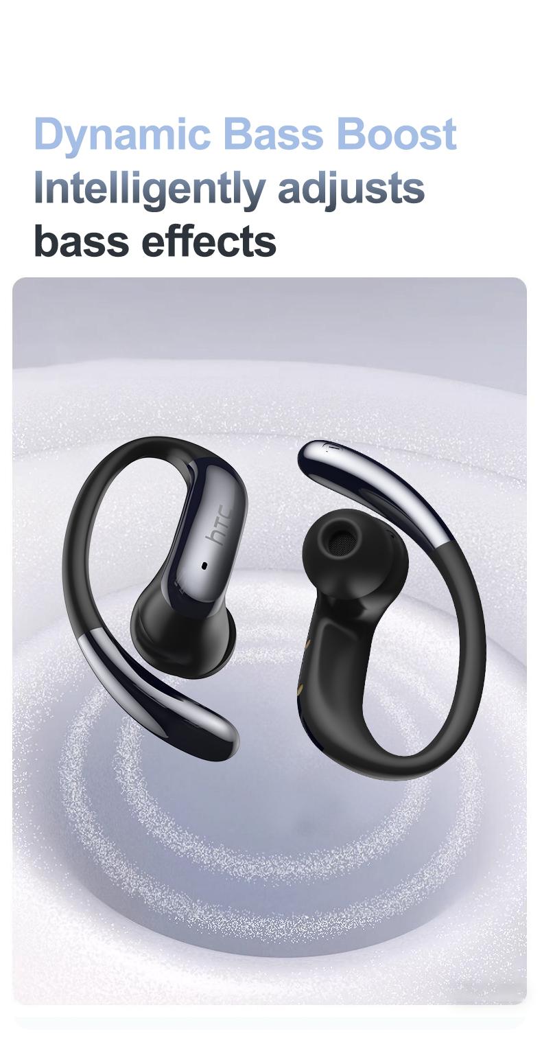 HTC NE63 True Wireless Earbuds Bluetooth 6.0 Earphones, 35 hours of battery life, HiFi Stereo, High Definition Calls, Waterproof Wireless Earphones, Suitable for Office, Sports, Study and Audio Calls, Built in Microphone, Gaming Bluetooth Headphones