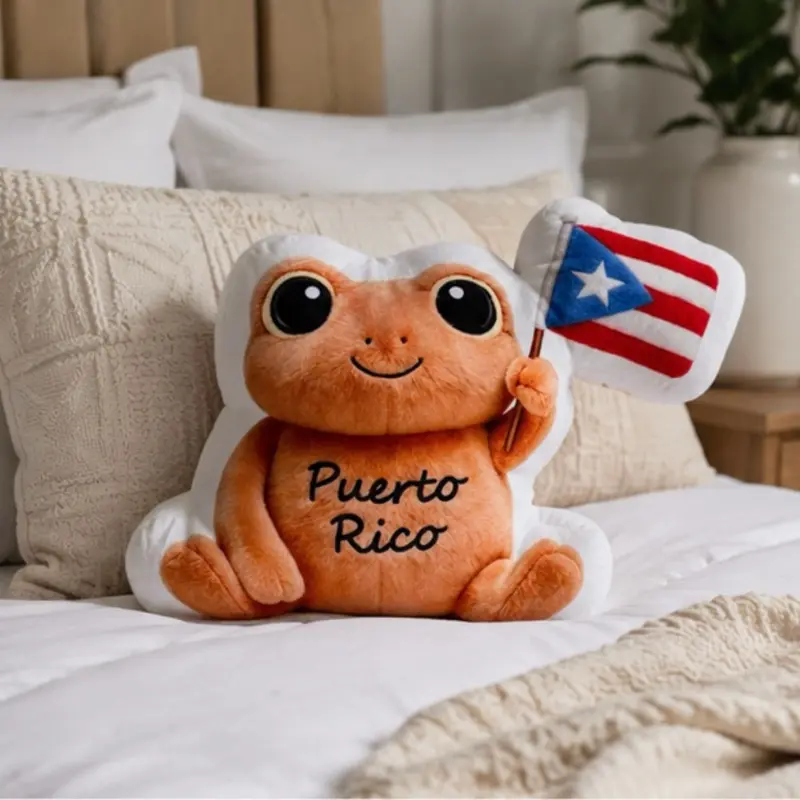 Coquí Puerto Rico Plush Pillow