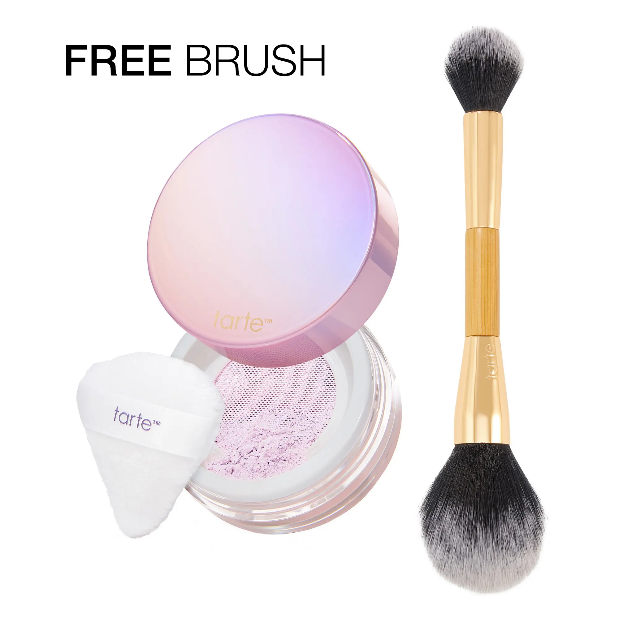 tarte creaseless setting powder & brush