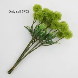 Simulated dandelion chive ball flower wedding bouquet outdoor shooting scene decoration display item ping-pong ball artificial flower