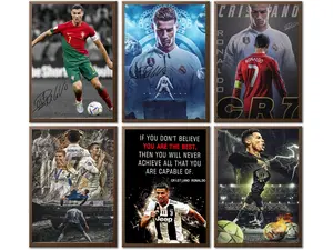 Cristiano Ronaldo Poster Soccer Poster Art Decor Painting Aesthetic Wall Art Canvas for Bedroom Decor