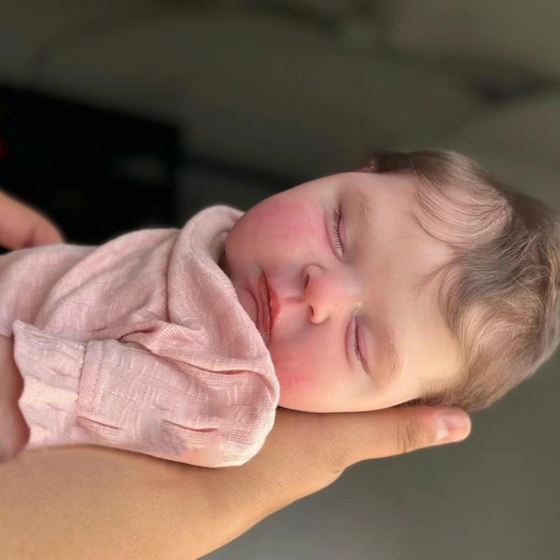 Peaches Lifelike Reborn Baby Doll 20 inch 50 cm Soft Body Realistic Newborn Dolls Weighted Vinyl Dolls for Kids Age 3+ with Handmade Nails and Soft Baby Powder Scent