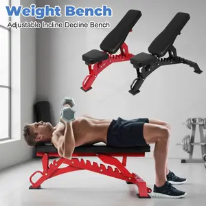 Adjustable Weight Bench for Home Gym, 1300LBS Capacity Workout Bench 9+4 Level Adjustment for Chest Shoulders Arms, Compact and Foldable Strength Bench for Small Space Apartment Room Home Gym Flat/Incline/Decline Benches Press Fitness Equipment
